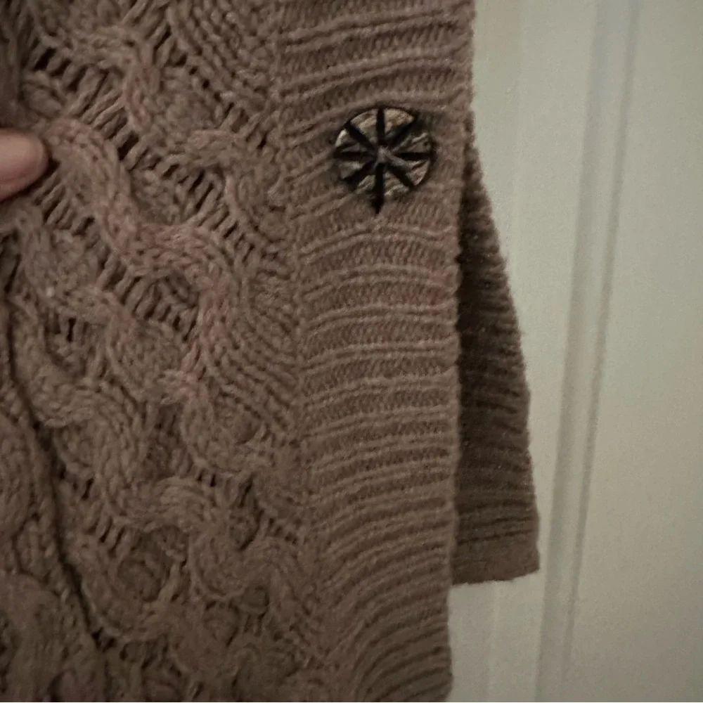 Anthropologie Angel of the North Bryson Cowl Neck Poncho Sweater Oversized M/L